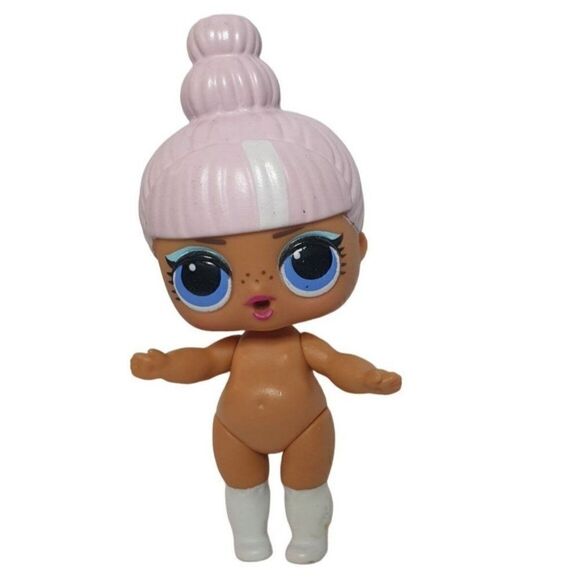 LOL Surprise Doll Uptown PROPER Lil Sis Pastel Pink Hair Mini 3" Figure Doll Toy - Picture 5 of 6